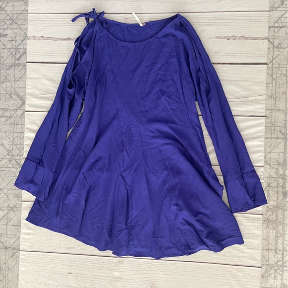 Free People Vibrant Purple Long Sleeve Top - Picture 1 of 10